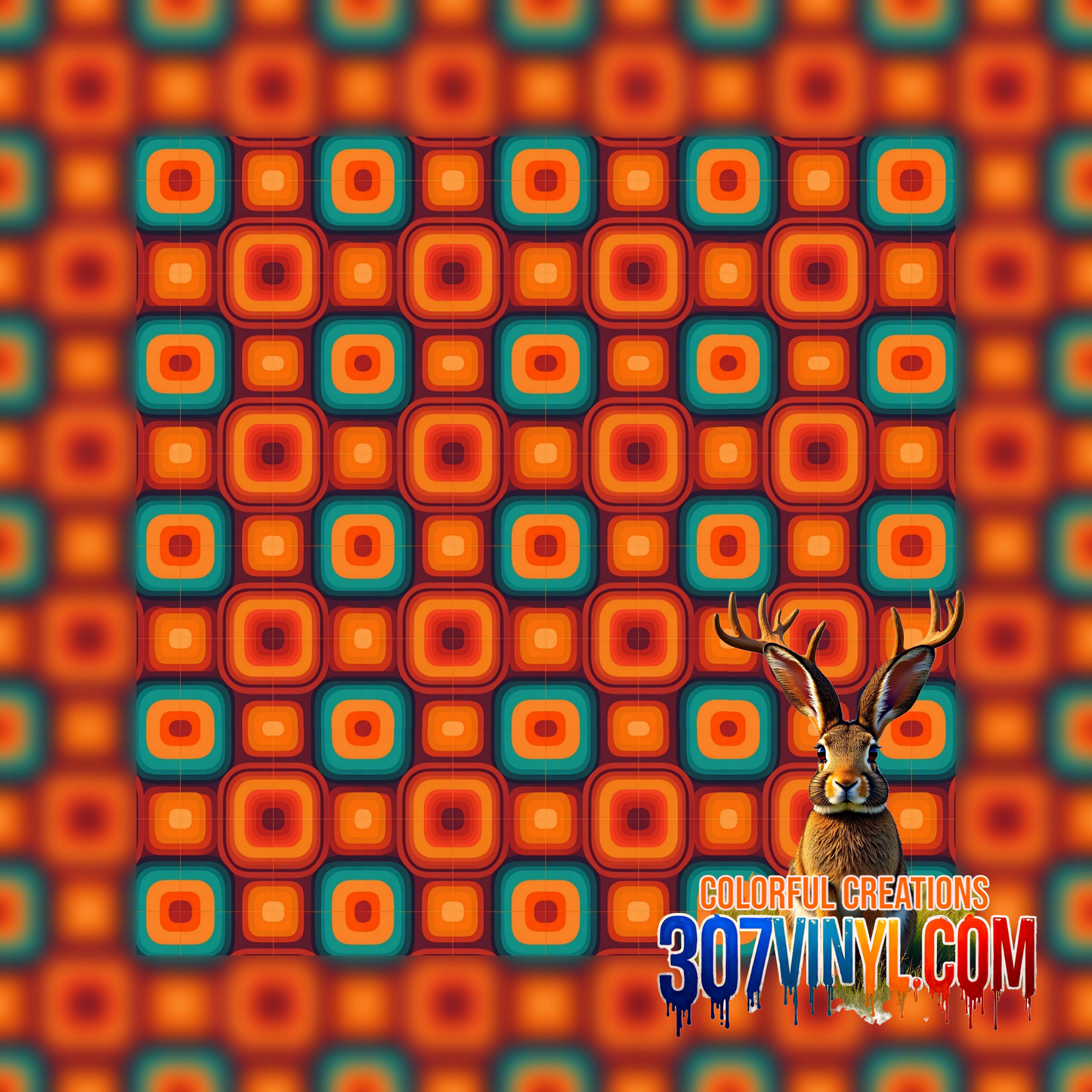 Geometric Square Pattern Vinyl