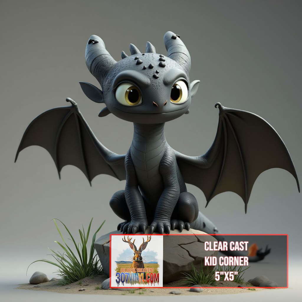 Toothless Kids Corner Clear Cast Vinyl