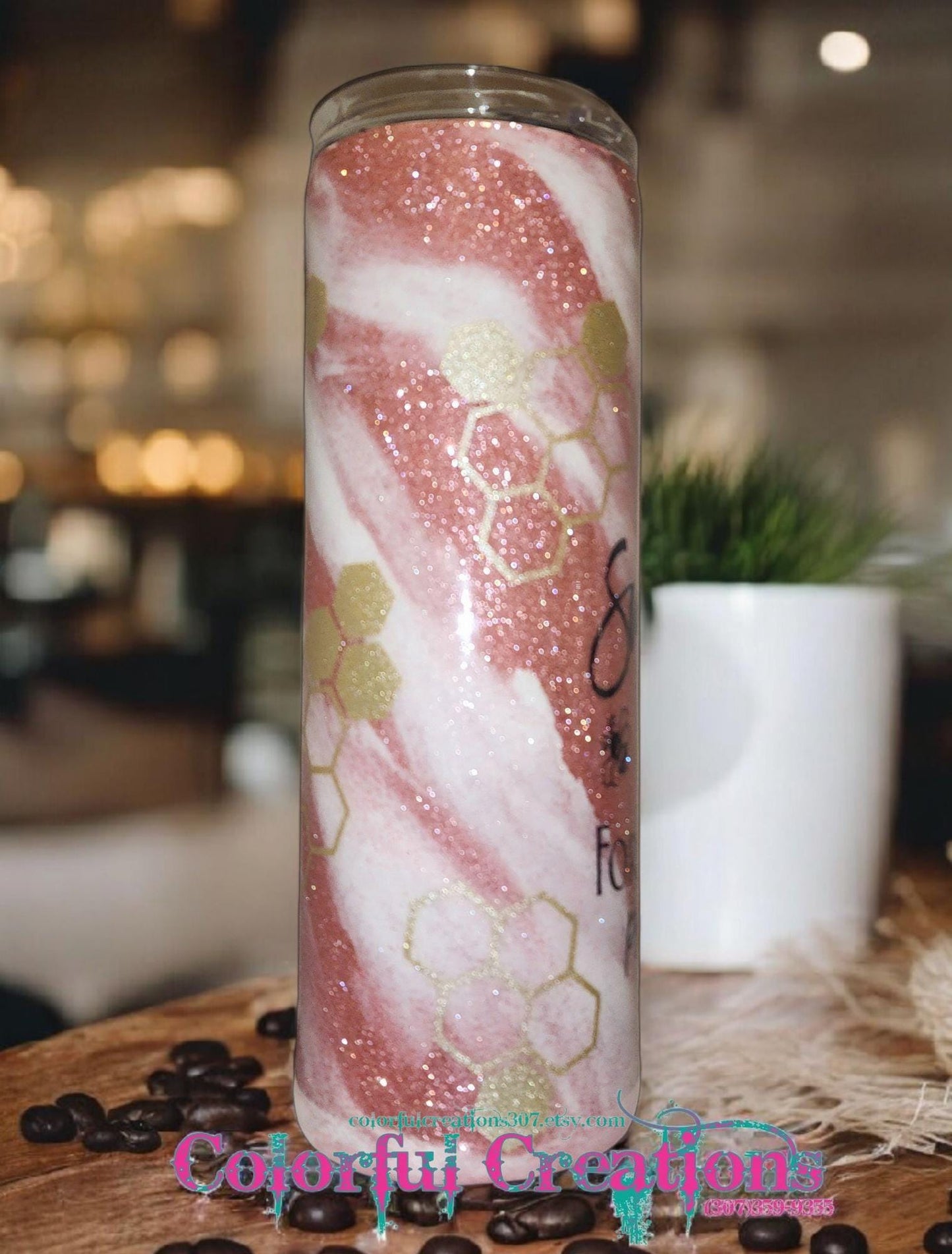 20oz KIND WORDS Epoxy Tumbler WYSIWYG (dent)