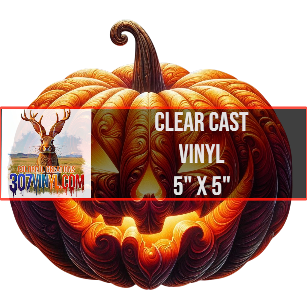 Jack-o-lantern Clear Cast Vinyl
