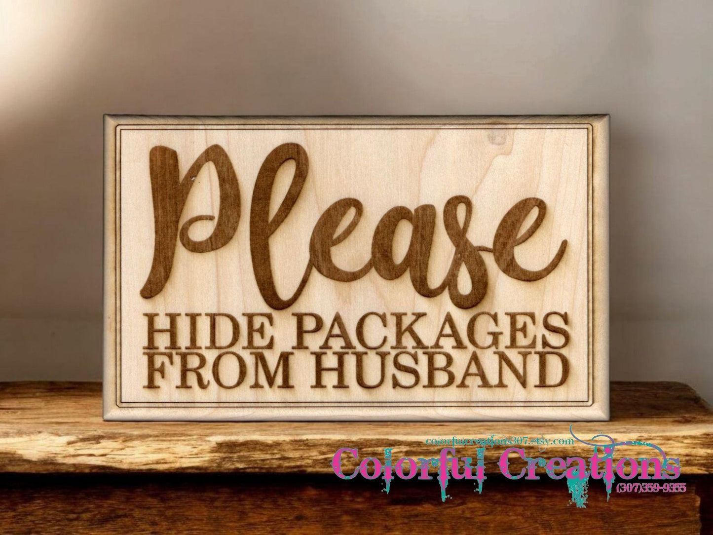 Please Hide Packages Porch Sign