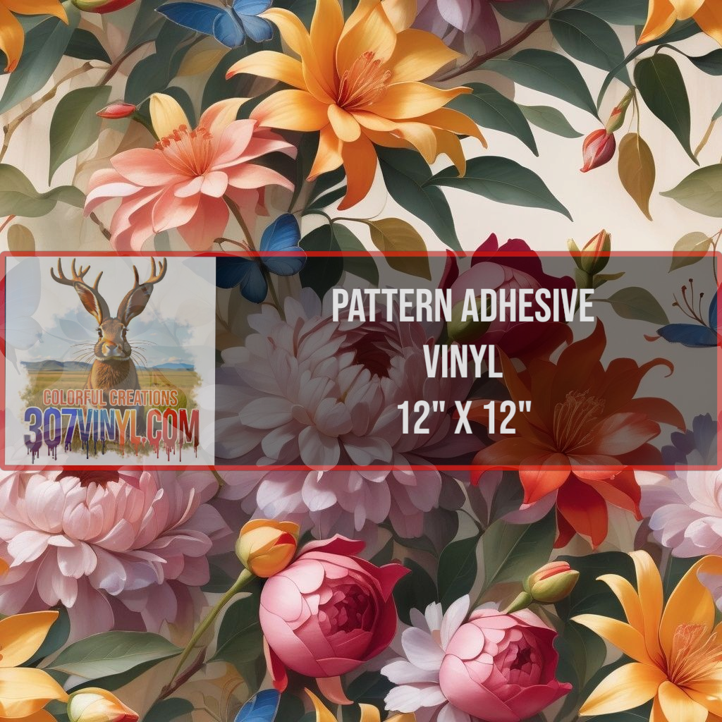 Watercolor Floral Pattern Vinyl