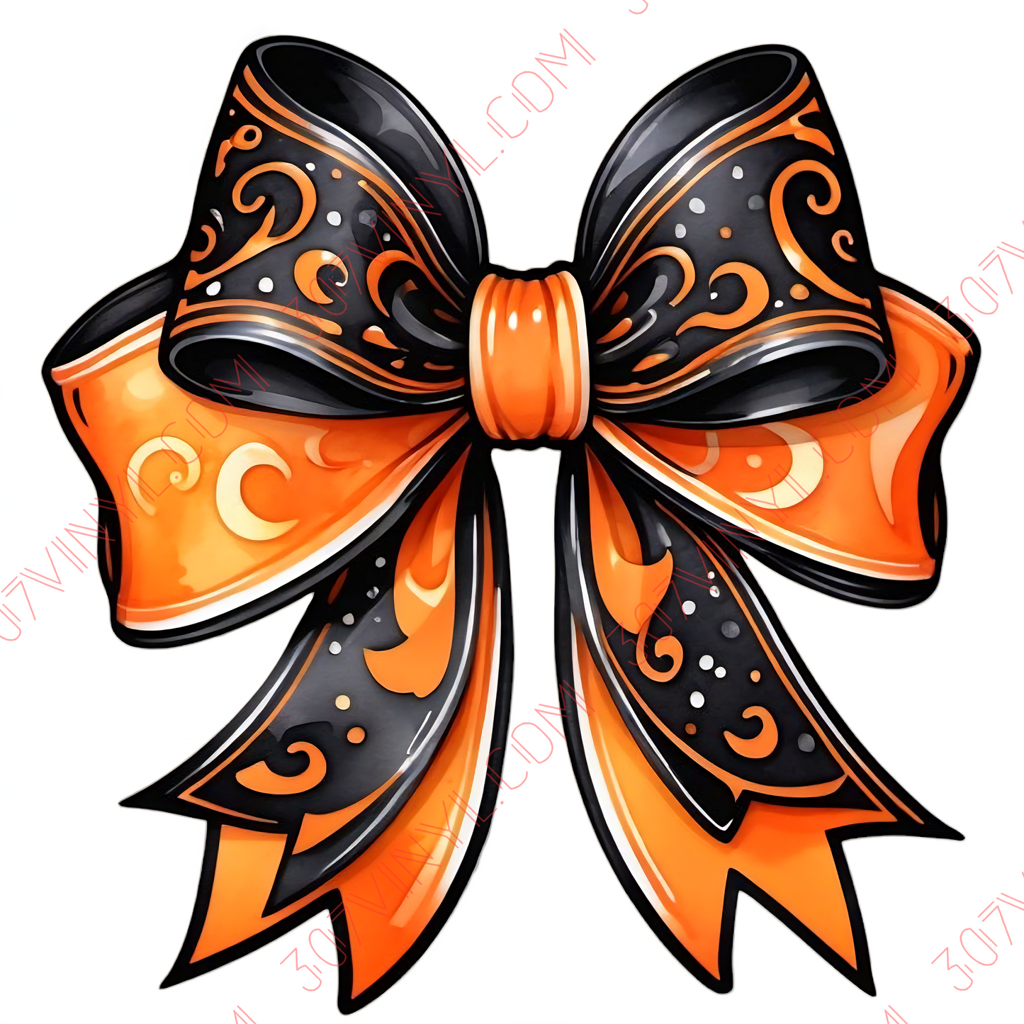 Orange & Black UV DTF