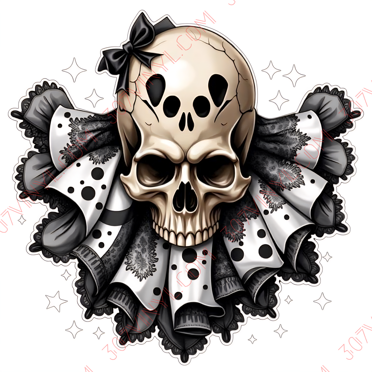 Victorian Skull 3 UV DTF