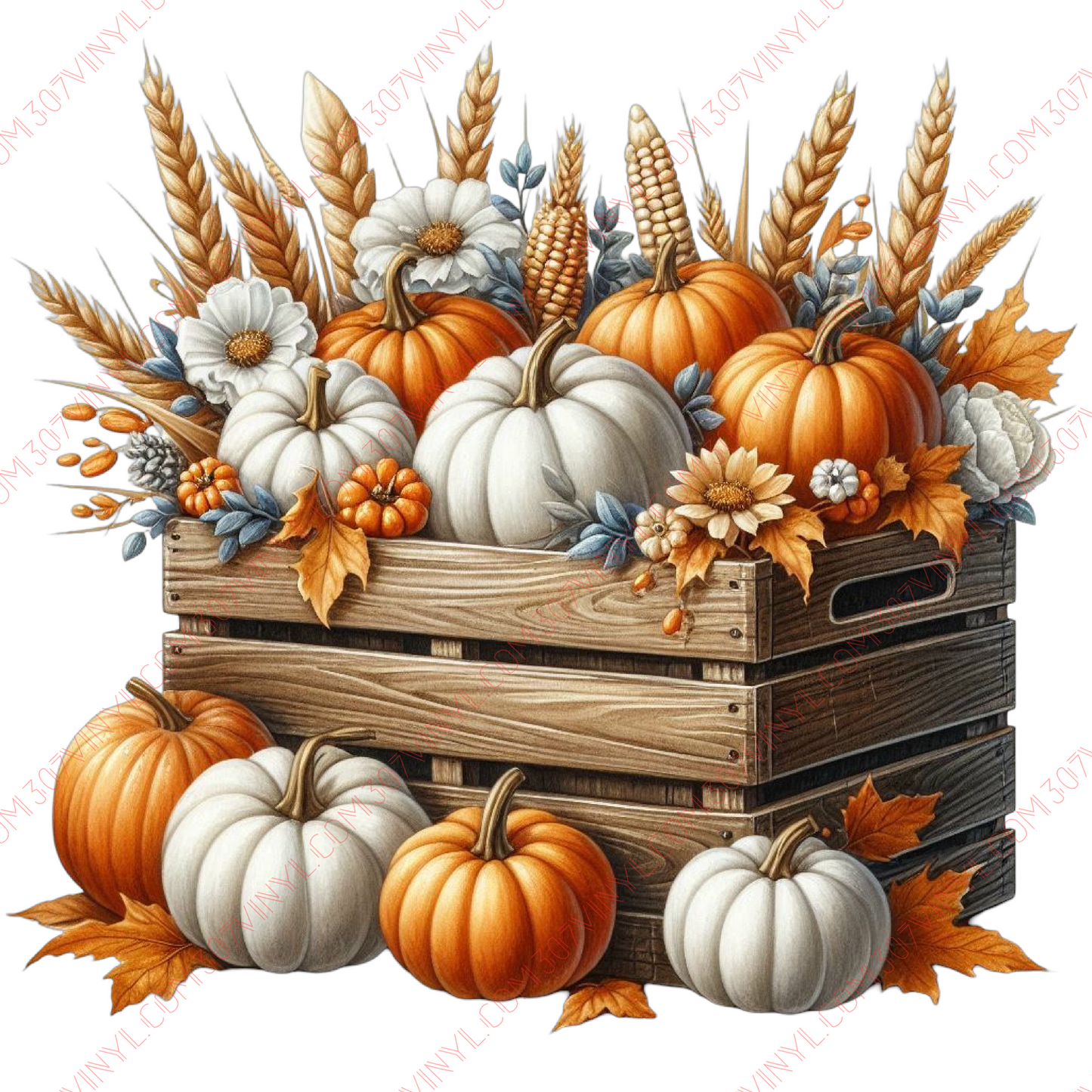 Pumpkin Crate UV DTF