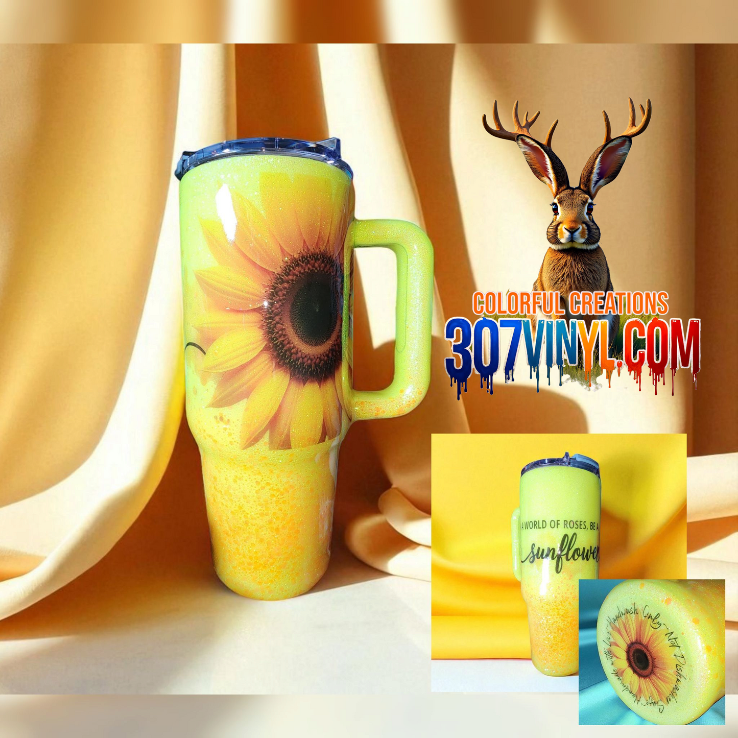 40oz Sunflower Tumbler WYSIWYG
