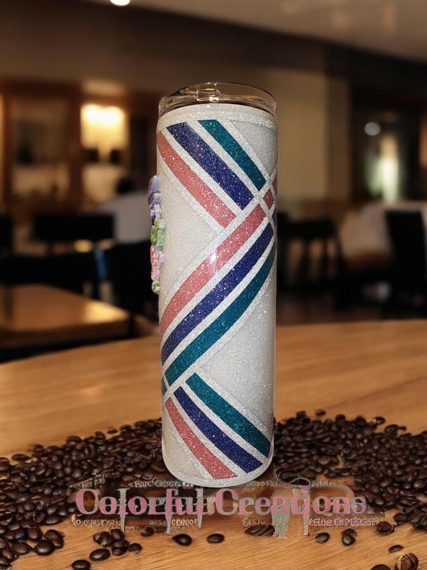 30oz 3D Dragonfly Glitter Tumbler WYSIWYG