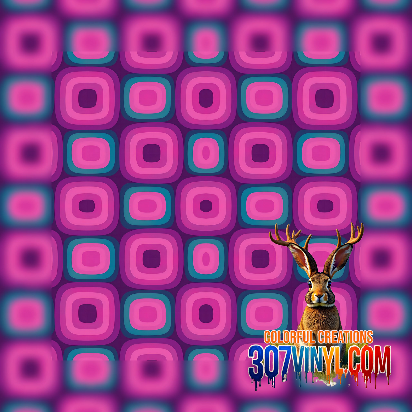 Geometric Pink Pattern Vinyl