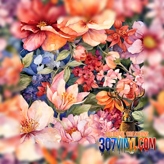 Watercolor Floral Pattern Vinyl