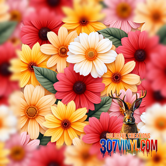 Daisy Floral Pattern Vinyl