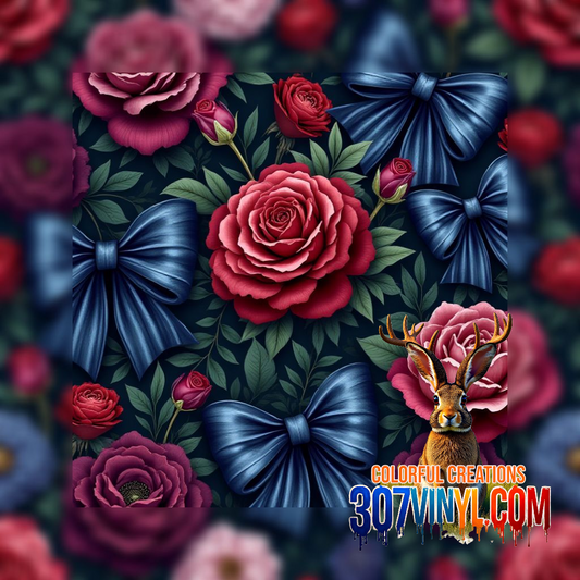 Satin & Roses Pattern Vinyl