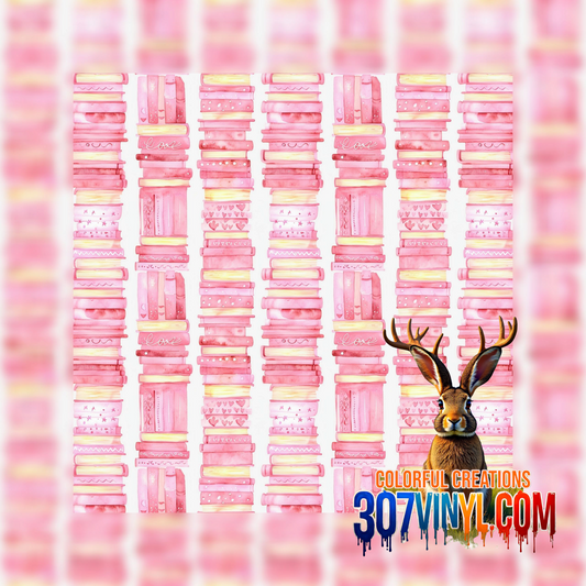 Pastel Books Pattern Vinyl