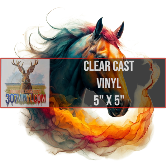 Watercolor Horse Clear Cast Vinyl