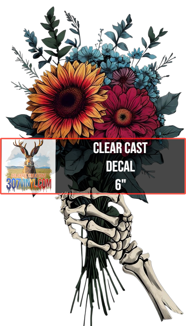 Bones & Bouquet Clear Cast Vinyl