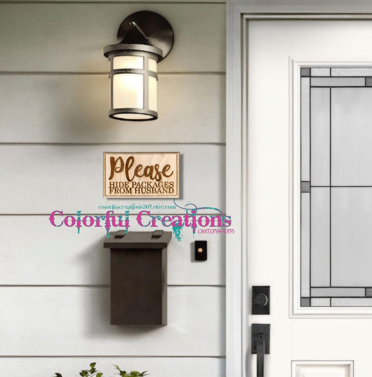 Please Hide Packages Porch Sign