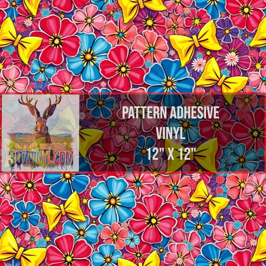 Bows & Floral Pattern Vinyl
