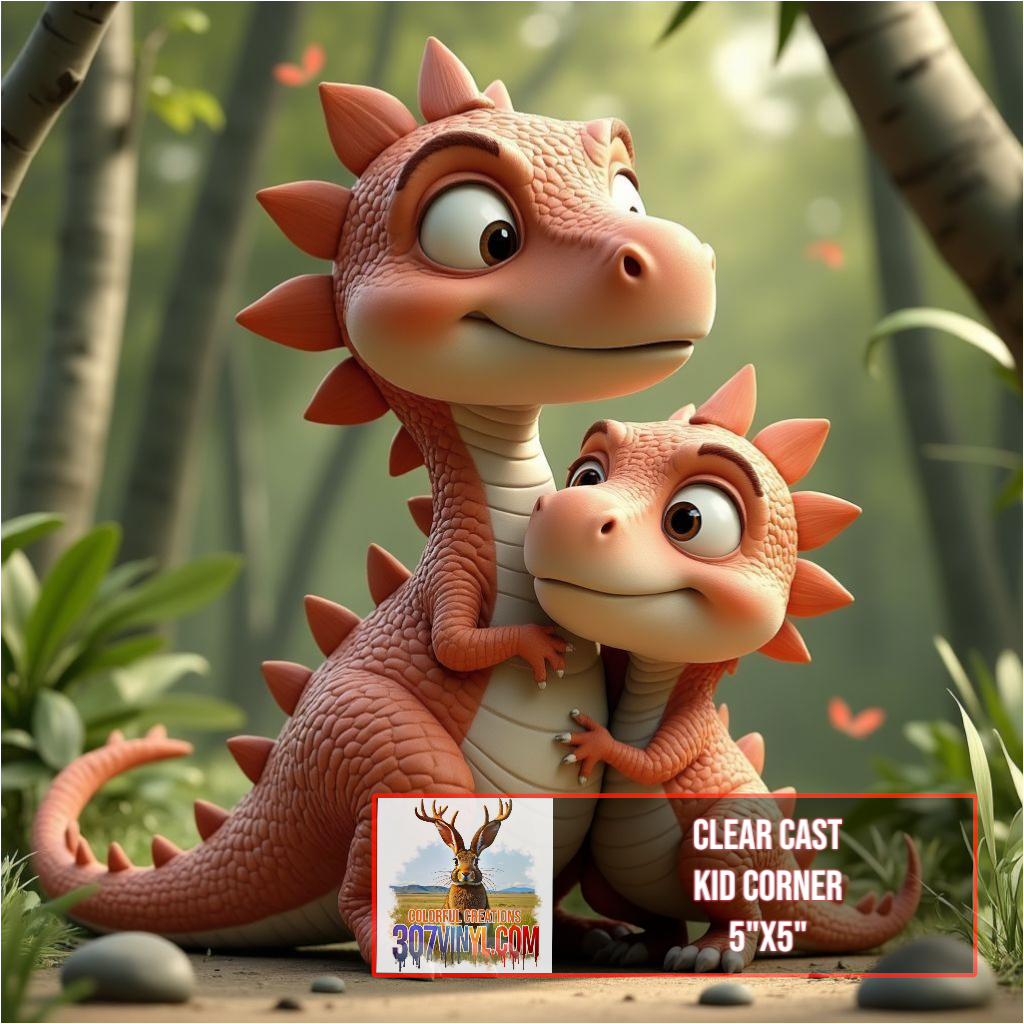 Dinosaur Kids Corner Clear Cast Vinyl