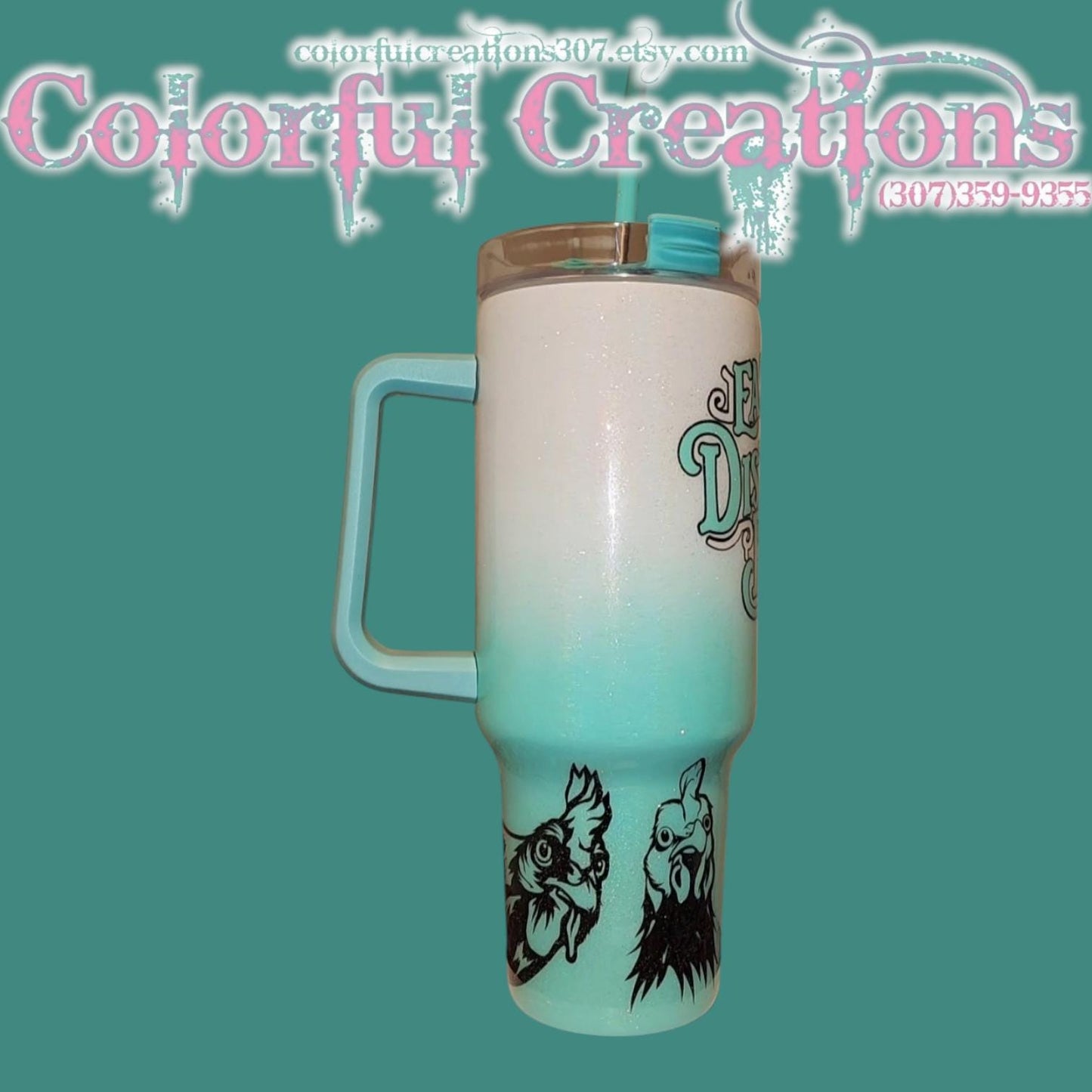 40oz EASILY Distracted Epoxy Tumbler WYSIWYG
