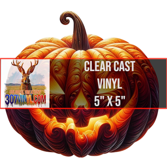 Jack-o-lantern Clear Cast Vinyl