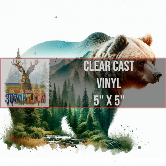 Double Exposure Bear Clear Cast Vinyl