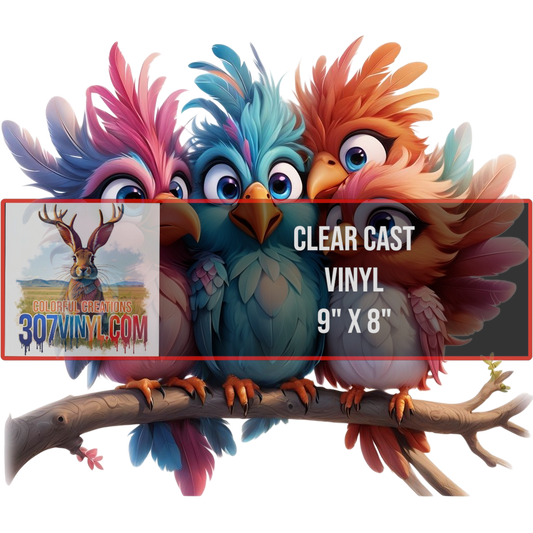 Birdy Friends Clear Cast Vinyl