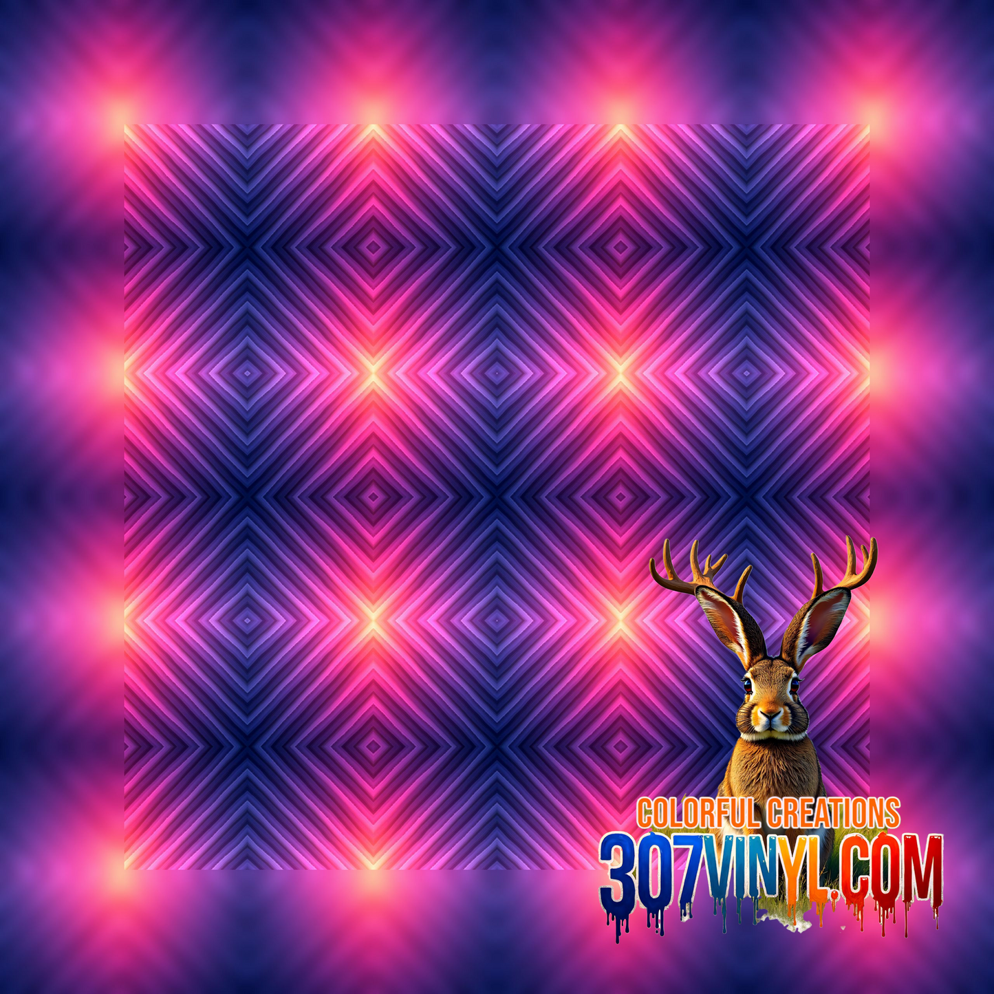 Hot Pink Geometrics 4 Pack Pattern Vinyl