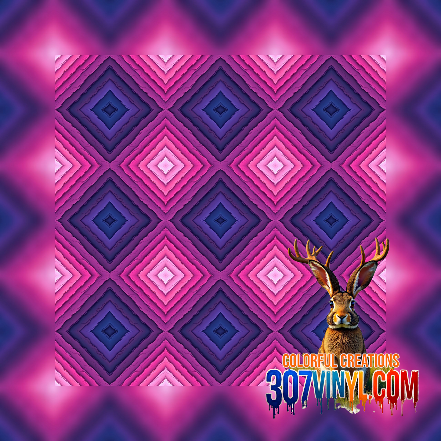 Hot Pink Geometrics 4 Pack Pattern Vinyl