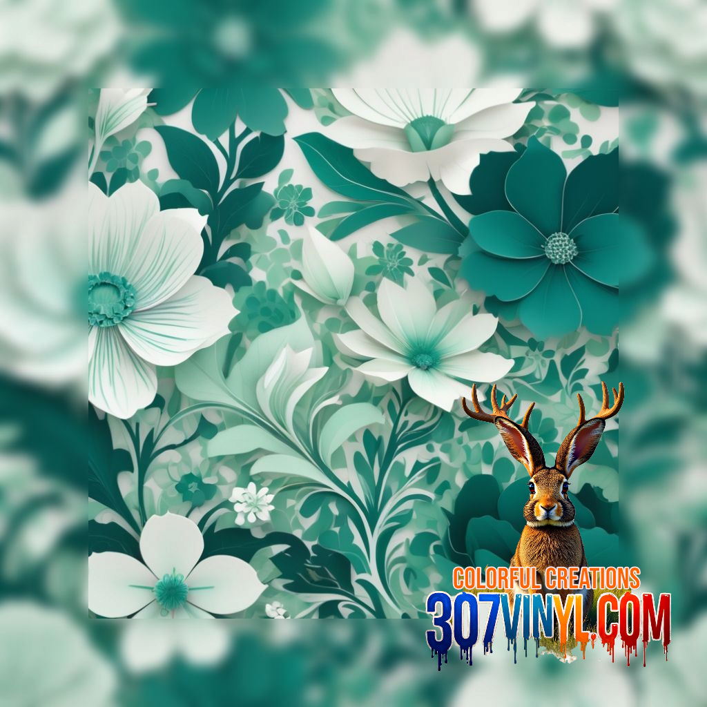 Teal 4 Pack Pattern Vinyl