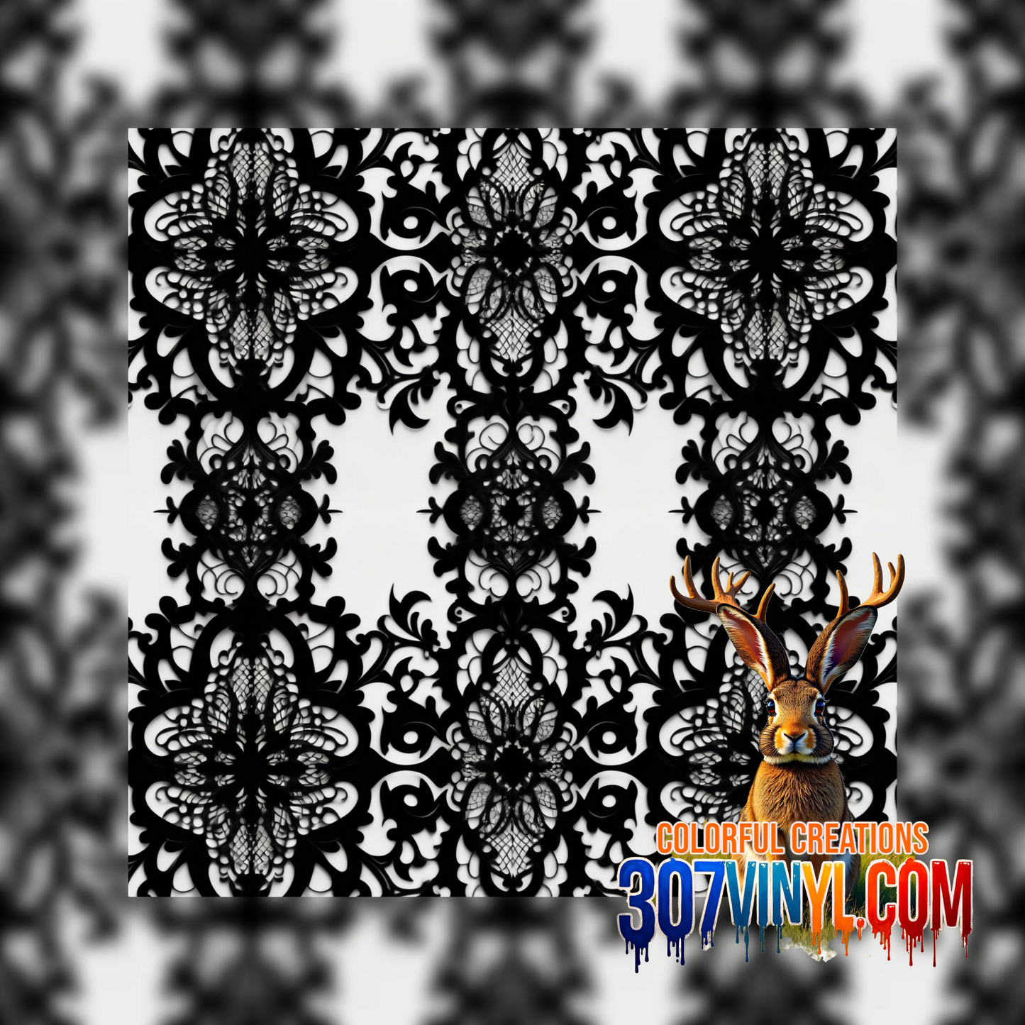 Black Lace 4 Pack Pattern Vinyl