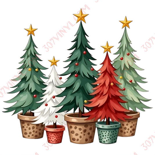 Christmas Trees UV DTF