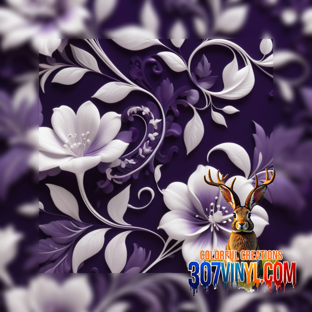 Vintage Floral 4 Pack Pattern Vinyl
