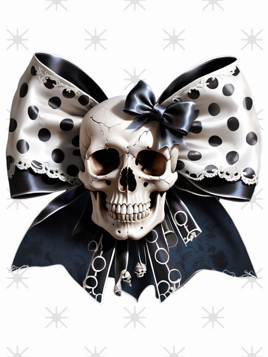 Skull & Lace Bow UV DTF