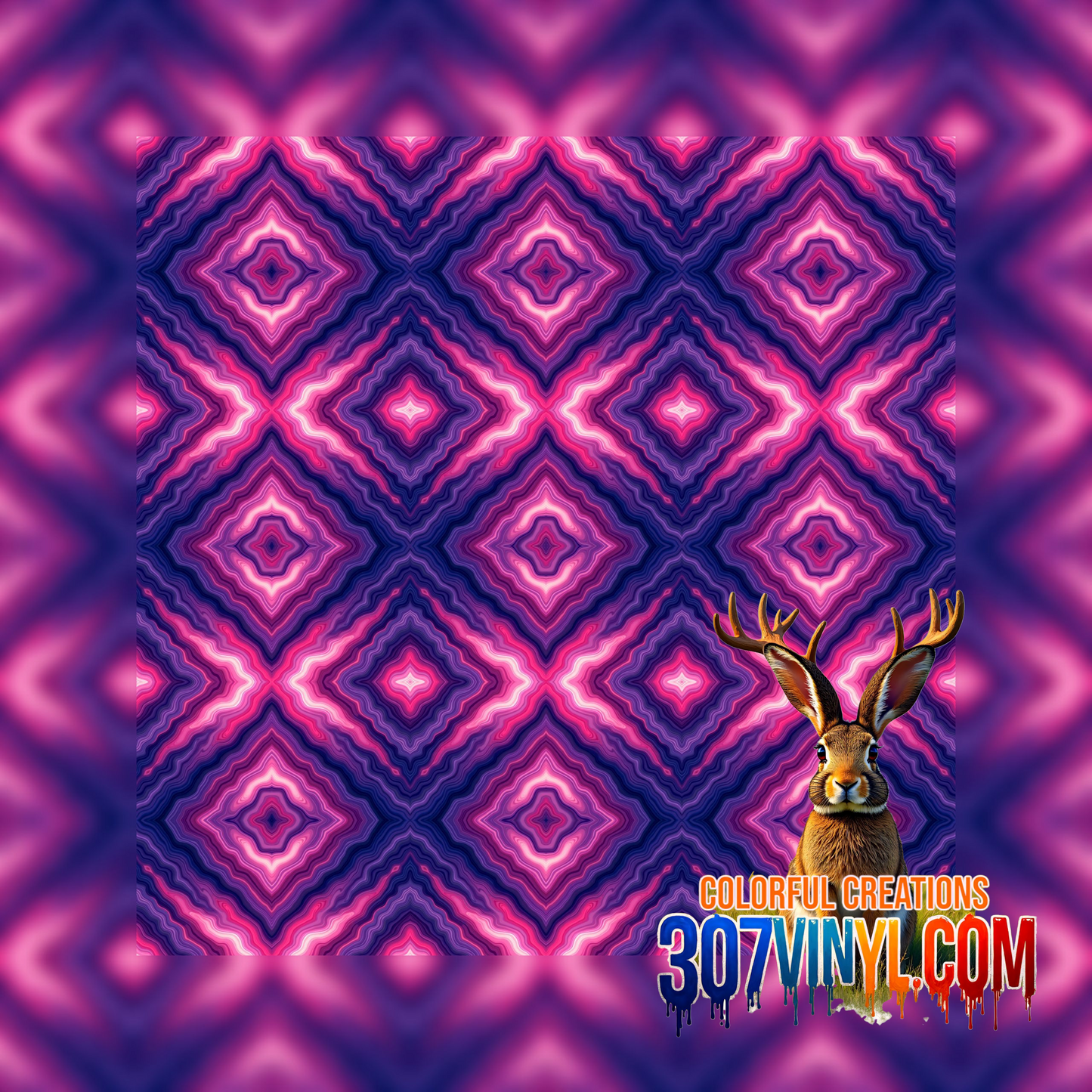 Hot Pink Geometrics 4 Pack Pattern Vinyl