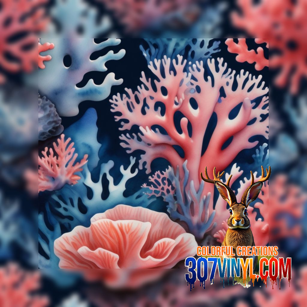 Ocean Blue 4 Pack Pattern Vinyl