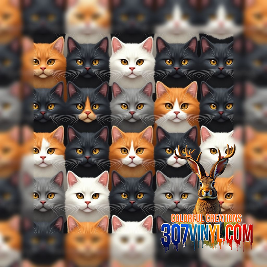 Cats Pattern Vinyl