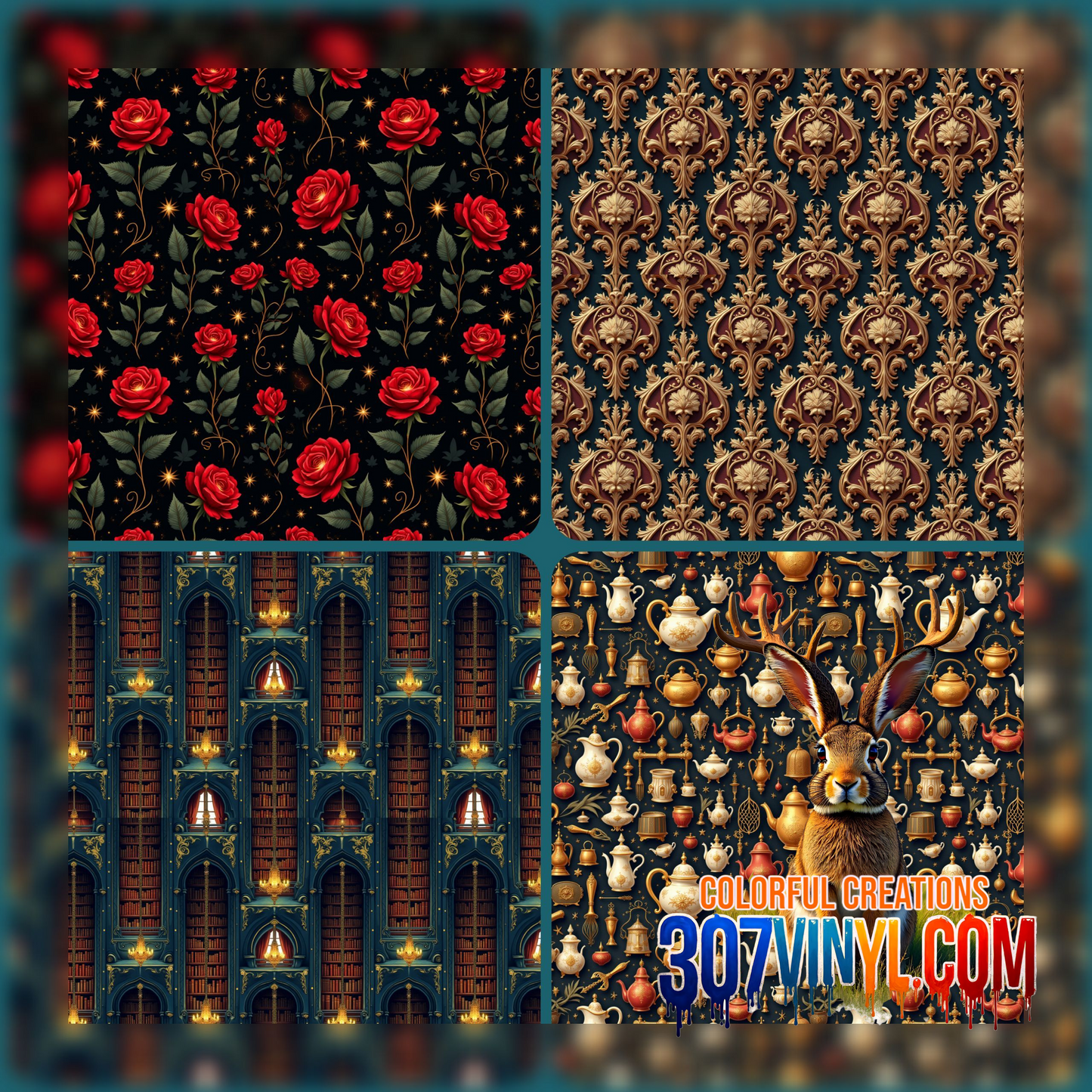 Beauty & the Besst 4 Pack Pattern Vinyl
