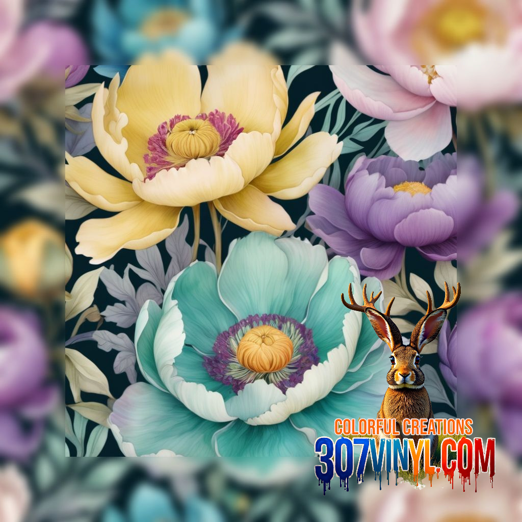 Floral 4 Pack Pattern Vinyl