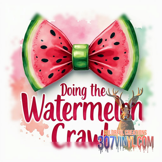 Watermelon Crawl Clear Cast Vinyl 4 x 4