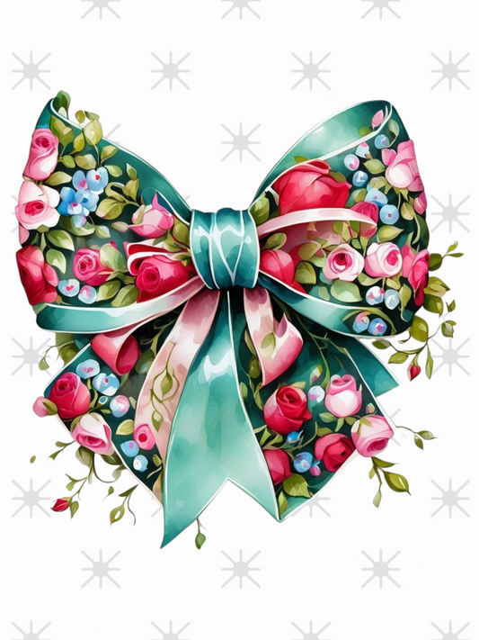 Floral Bow UV DTF