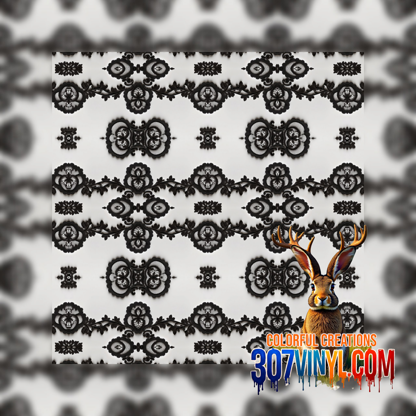 Black Lace 4 Pack Pattern Vinyl