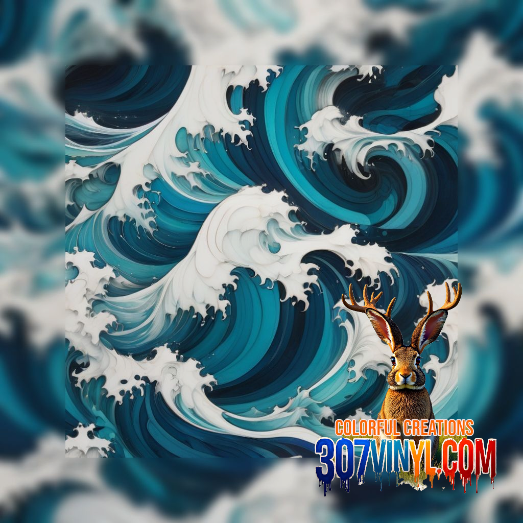 Ocean Blue 4 Pack Pattern Vinyl