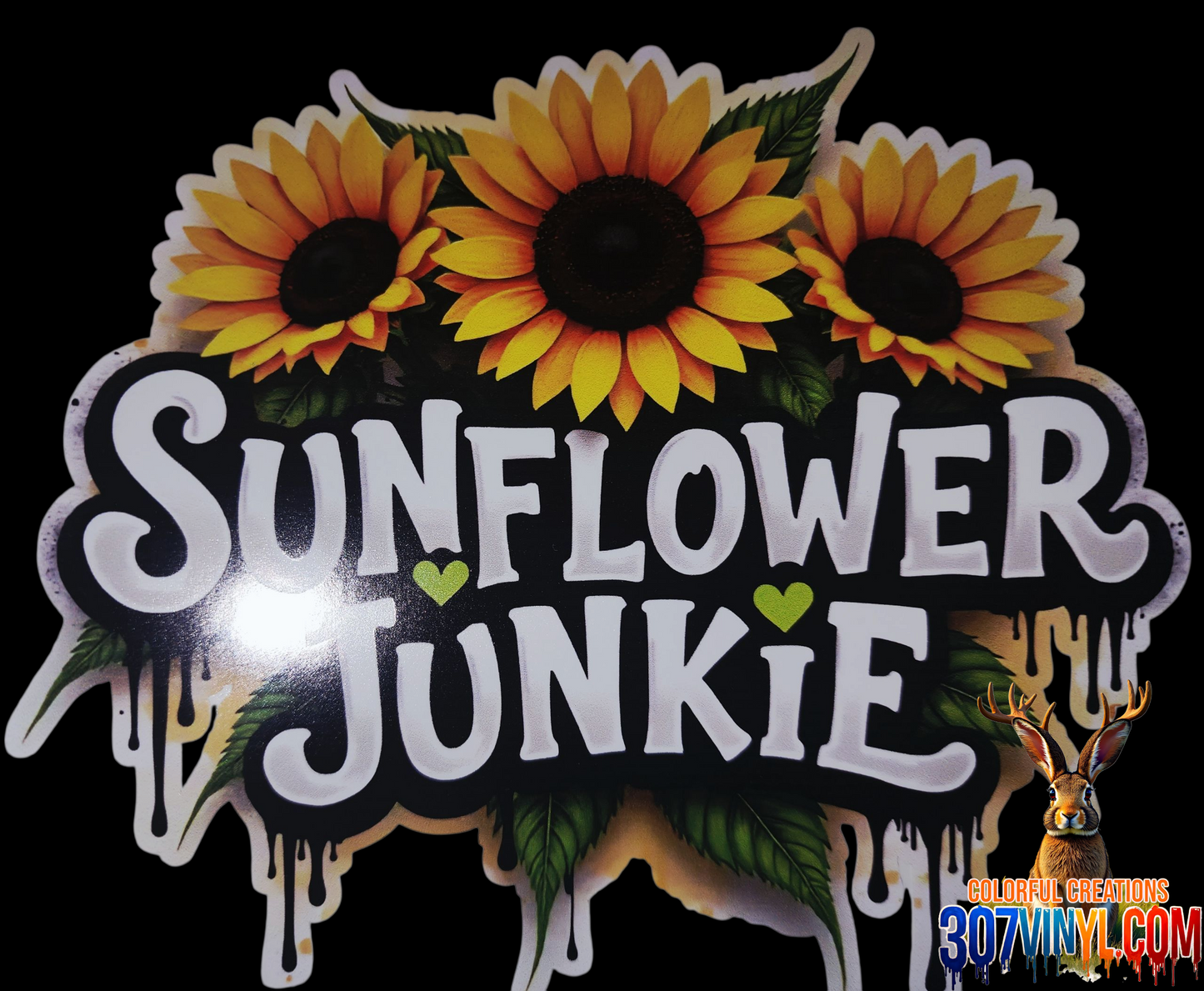 Die Cut Sunflower Junkie Vinyl