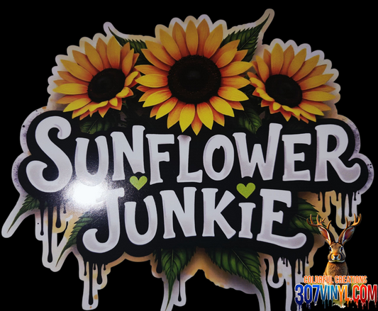 Die Cut Sunflower Junkie Vinyl
