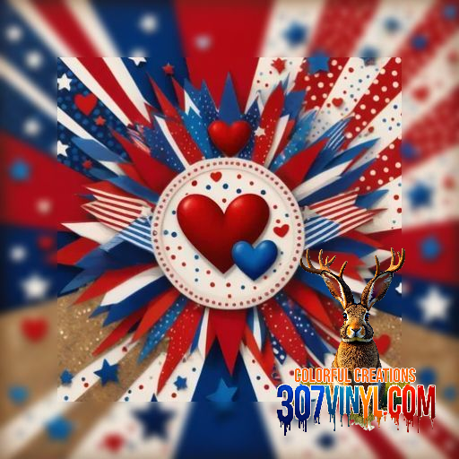 Red, White & Blue 4 Pack Pattern Vinyl